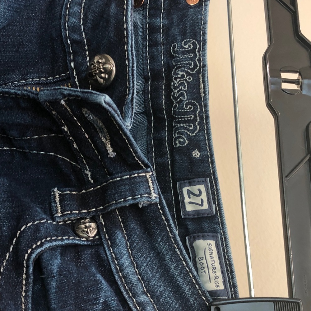 Miss Me Indigo Denim with Silver Accents